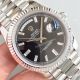 Rolex Day-Date II Watch Replica Stainless Steel Black Face Diamond Markers (4)_th.jpg